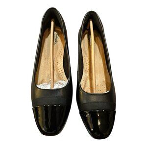Clarks Juliet Monte Flat | Size 9W (Wide) | Color Black